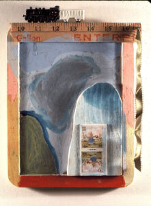 Train • Mountain • Ruler Media: Collage