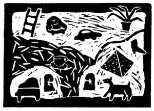 Garden w/ Piano • Dog / Print